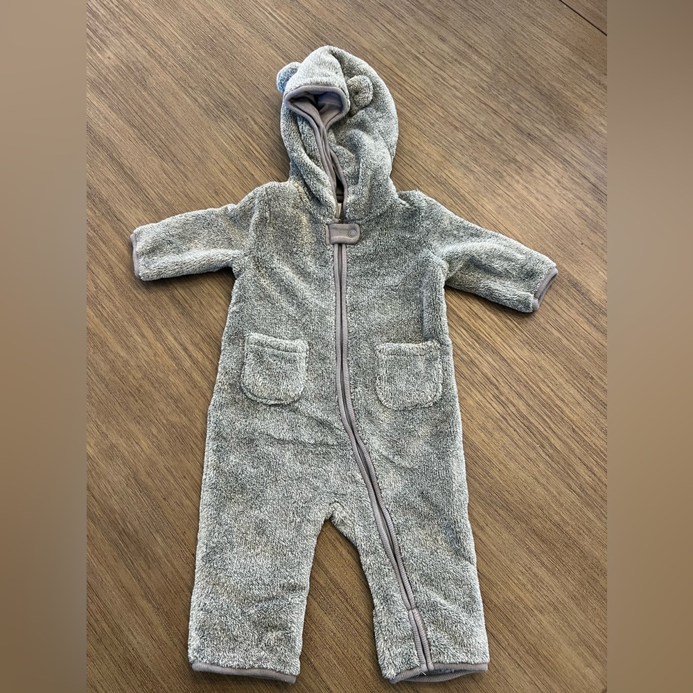 Nordstrom Baby Fur Onesie | gray